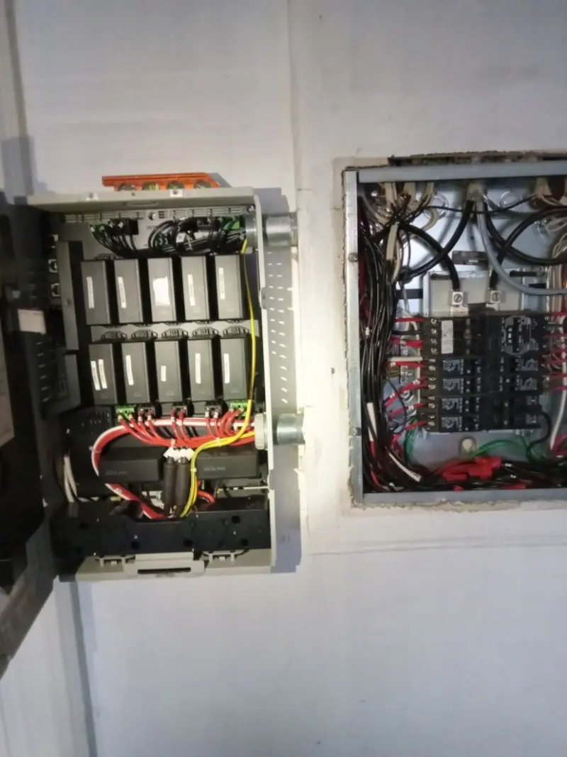 Electrical panel upgrade completed for Security Camera Wiring in Bothell East